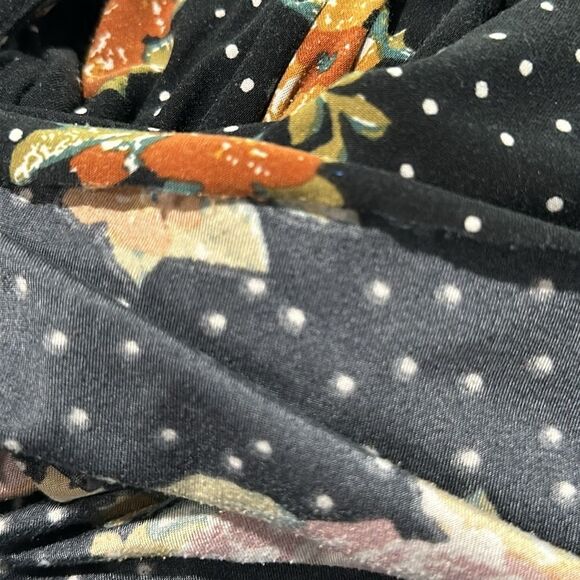 Free People Twist Halter Floral and Polka Dot Maxi Dress Sz S - Picture 14 of 16